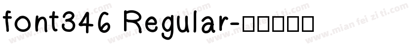 font346 Regular字体转换